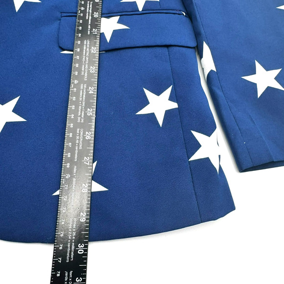OPPOSUITS Blazer Mens 38R NWT Blue White Stars USA July 4 Jacket Sport Coat Prom - Picture 9 of 10